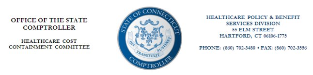 State of CT Comptroller's Healthcare and Policy Division Logo