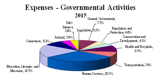 Expenses - Governmantal activities - 2015